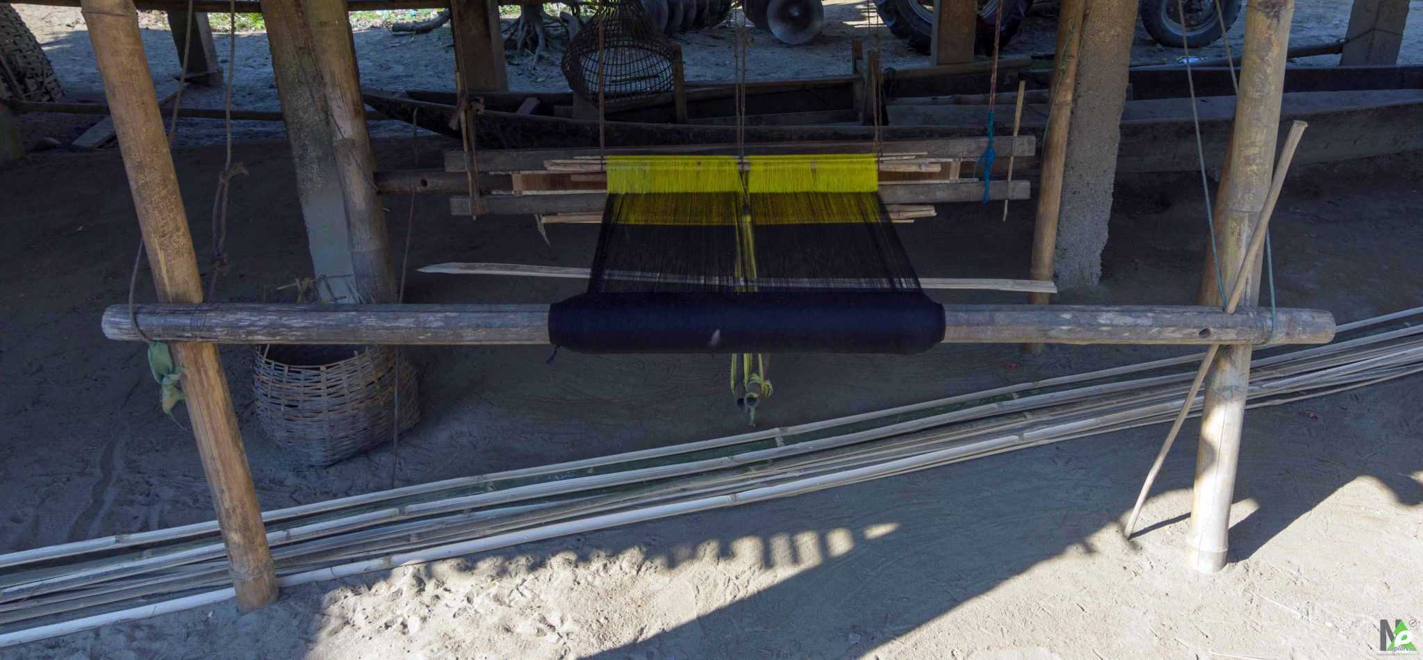 A loom in the weaver's village, Majuli Weaver's Village Majuli