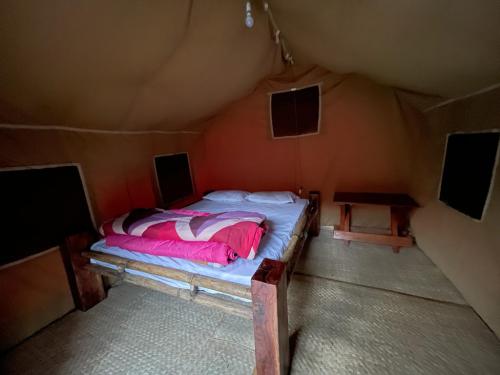 Tented accommodation at Shnongpedeng off Dawki, Meghalaya